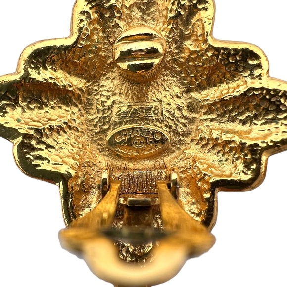 RARE Vintage Chanel 1990’s Collection 26 Red And Black Gripoix Earrings - Picture 6 of 6